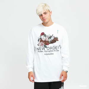 PLEASURES Power Long Sleeve Tee bílé