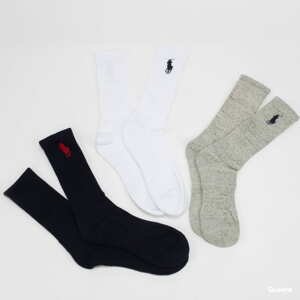 Ponožky Polo Ralph Lauren 3Pack Classic Sport Socks navy / bílé / melange šedé