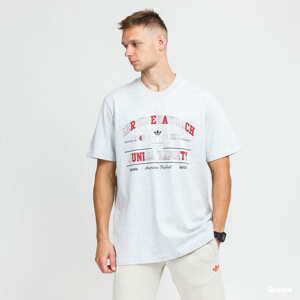 Tričko s krátkým rukávem adidas Originals College Tee melange světle šedé