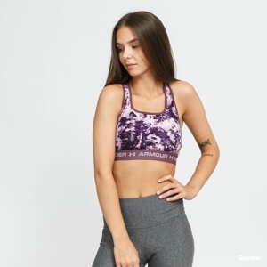 Podprsenka Under Armour Crossback Mid Print Sports Bra fialové / tmavě fialové