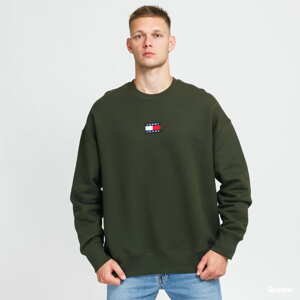 Mikina TOMMY JEANS Tommy Badge Crew Green