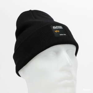 Kulich Alpha Industries Label Beanie černý