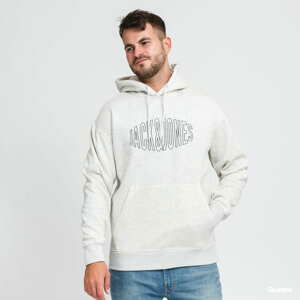 Mikina Jack & Jones Jorworld O Sweat Hood melange světle šedá