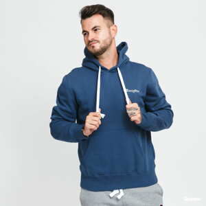 Mikina Champion Organic Cotton Left Chest Logo Hooded Sweatshirt tmavě modrá