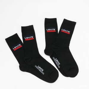 Ponožky Levi's ® 2Pack Regular Cut Sportwear Logo černé