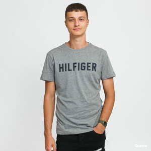 Tričko s krátkým rukávem Tommy Hilfiger CN SS Tee melange tmavě šedé