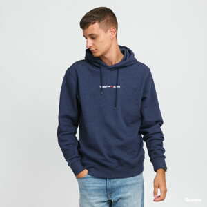 Mikina TOMMY JEANS M Straight Logo Hoodie melange navy