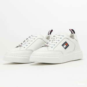 TOMMY JEANS Elevated Leather Cupsole white