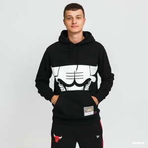 Mikina Mitchell & Ness NBA Big Face 3.0 Hoodie Bulls černá / bílá