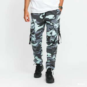 Cargo Pants Sixth June Camo Strap Pants tmavě šedé / šedé / světle modré