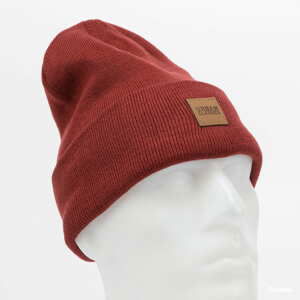 Kulich Urban Classics Synthetic Leatherpatch Long Beanie Wine