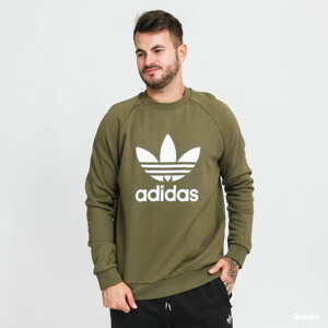 Mikina adidas Originals Trefoil Crew olivová