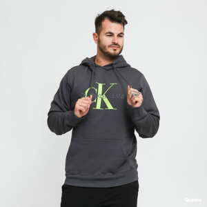 Mikina CALVIN KLEIN JEANS M Monogram Regular Fit Hoodie tmavě šedá