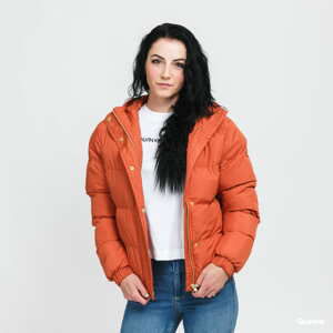 Dámská zimní bunda Urban Classics Ladies Hooded Puffer Jacket Orange