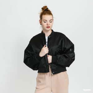 Dámský bomber Urban Classics Ladies Short Oversized Satin Bomber Jacket Black