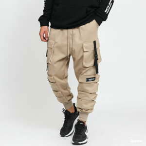 Cargo Pants Sixth June Cargo Front Buckle Pocket Pant béžové