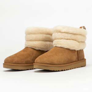 Dámské zimní boty UGG W Fluff Mini Quilted chestnut