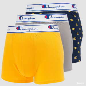 Champion Boxery Mix 3Pack šedé / žluté / navy