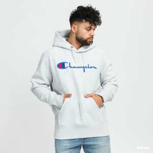 Mikina Champion Hooded Sweatshirt melange světle šedá