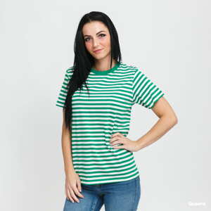 Dámské tričko JJXX JXanna SS Regular Every Stripe Tee zelené / bílé