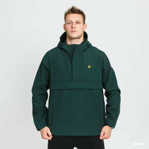 Podzimní bunda Lyle & Scott Fleece Lined Nylon Overhead tmavě zelená