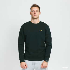 Mikina Lyle & Scott Crew Neck Sweatshirt tmavě zelená