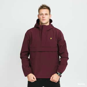 Podzimní bunda Lyle & Scott Fleece Lined Nylon Overhead tmavě vínová