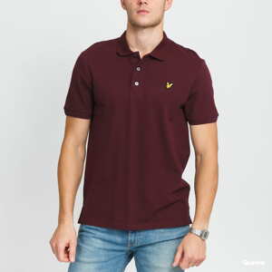 Polo tričko Lyle & Scott Plain Polo Shirt tmavě vínové