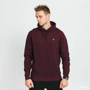 Mikina Lyle & Scott Pullover Hoodie tmavě vínová