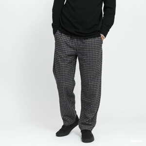 Kalhoty PLEASURES Ignition Plaid Pant hnědé / modré