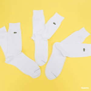 Ponožky LACOSTE Cotton Blend Sock 3-Pack bílé