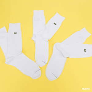 Ponožky LACOSTE Cotton Blend Sock 3-Pack bílé