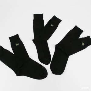 Ponožky LACOSTE Cotton Blend Sock 3-Pack černé