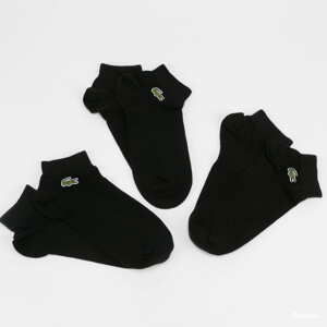 Ponožky LACOSTE Low-Cut Cotton Socks 3-Pack černé