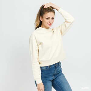 Dámská mikina LACOSTE W Live Cropped Cotton Fleece Sweatshirt Cream