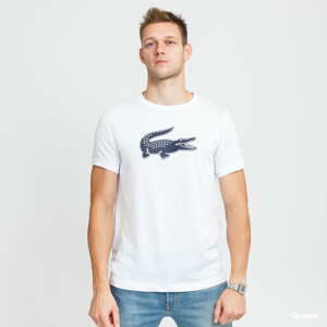 Tričko s krátkým rukávem LACOSTE Print Crocodile Tee White