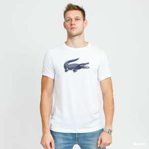 Tričko s krátkým rukávem LACOSTE Print Crocodile Tee bílé