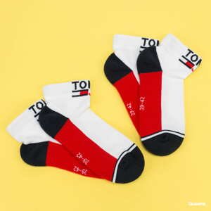 Ponožky TOMMY JEANS TH Uni TJ Quarter 2Pack bílé / navy / červené