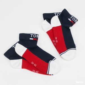 Ponožky TOMMY JEANS TH Uni TJ Quarter 2Pack navy / červené / bílé