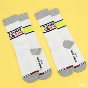 Ponožky TOMMY JEANS TH TJ Sock 2Pack bílé / šedé