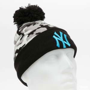 Kulich New Era MLB Mens Camo Crown Cuff Knit camo černý / šedý / bílý