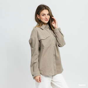 Podzimní bunda Urban Classics Ladies Classic Overshirt Beige