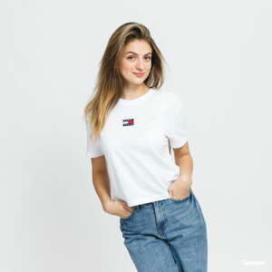 Dámské tričko TOMMY JEANS Tommy Center Badge Tee White