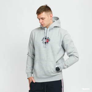 Mikina TOMMY JEANS Timeless Tommy Hoodie 2 melange šedá