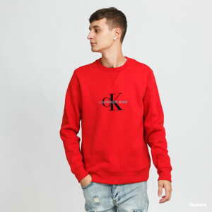 Mikina CALVIN KLEIN JEANS Archival Monogram Crew Red