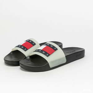 Pantofle TOMMY JEANS Glow In The Dark Pool Slide black