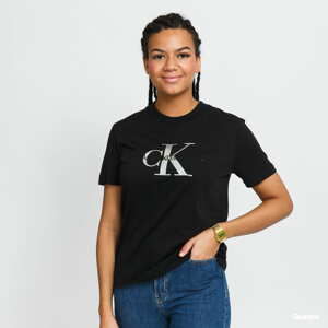 Dámské tričko CALVIN KLEIN JEANS W Glossy Monogram Tee černé