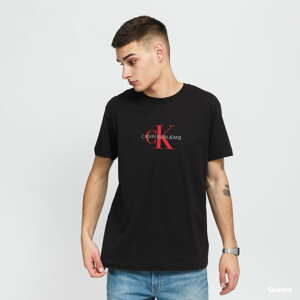 Tričko s krátkým rukávem CALVIN KLEIN JEANS Archival Monogram Flock Tee černé