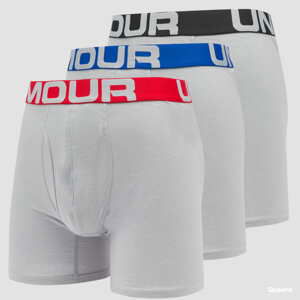 Under Armour Charged Cotton 6in 3Pack šedé / modré / červené / černé