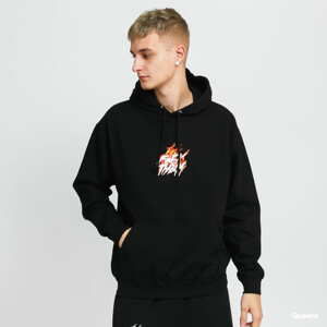 Mikina F*CK THEM 3D Flame Hoodie černá / oranžová